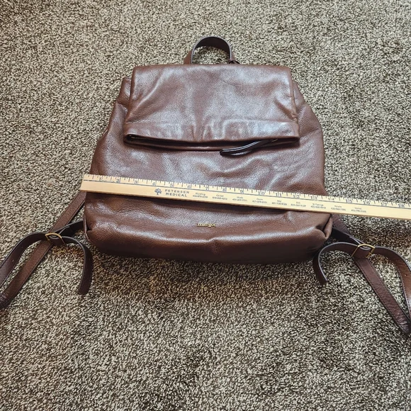 Margot Zoey Leather Backpack in Chocolate - Picture 4 of 10